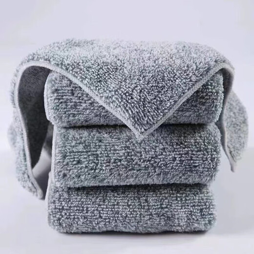 Thousand Lingniao extra thick bamboo charcoal fiber dishcloth kitchen rag is not easy to stain oil, not easy to shed, dish towel absorbs water, 10 pieces, extra thick and absorbent, 30*30cm