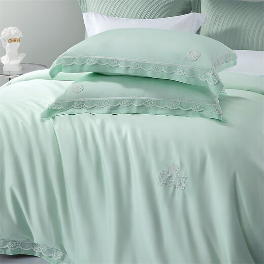 Mercury Home Textiles pure cotton bed set of four, pure cotton antibacterial sheets, duvet covers, pillowcases, bedding, double quilt cover, quilt sheet, for Alice 100S TencelTM/fitted sheet style, 1.5m bed (suitable for 200*230 quilt core) Mercury Home Textiles pure cotton bed set of four, pure cotton antibacterial sheets, duvet covers, pillowcases, bedding, double quilt cover, quilt sheet, for Alice 100S TencelTM/fitted sheet style, 1.5m bed (suitable for 200*230 quilt core)