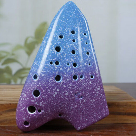 
Shanbei is suitable for three-tube ocarina ag beginner ceramic ocarina alto C tune smoked and burned travel bag lanyard playing level Star Rain Rouge + full set