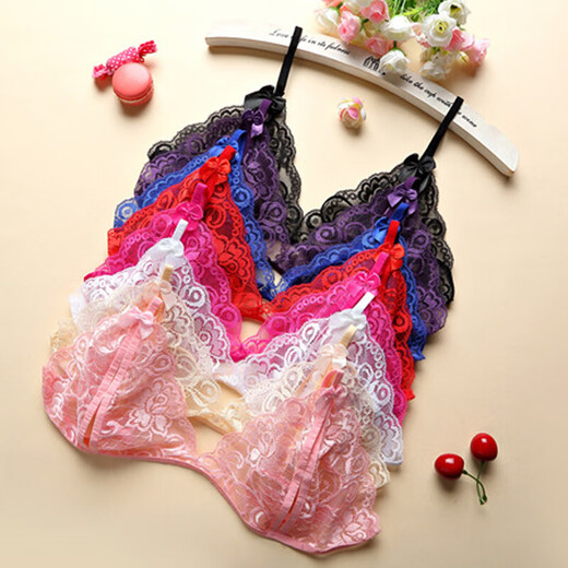 Long Night Sexy Underwear Bra Women's Panties Open Crotch Sexy Lace Thong Transparent Temptation Women's Buds Pink