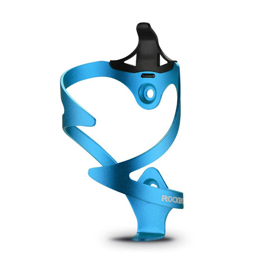 ROCKBROS Bicycle Aluminum Water Bottle Cage Integrated Mountain Bike Water Cup Holder Cycling Equipment Cycling Accessories Bilateral Style - Blue (With Screws + Tools)