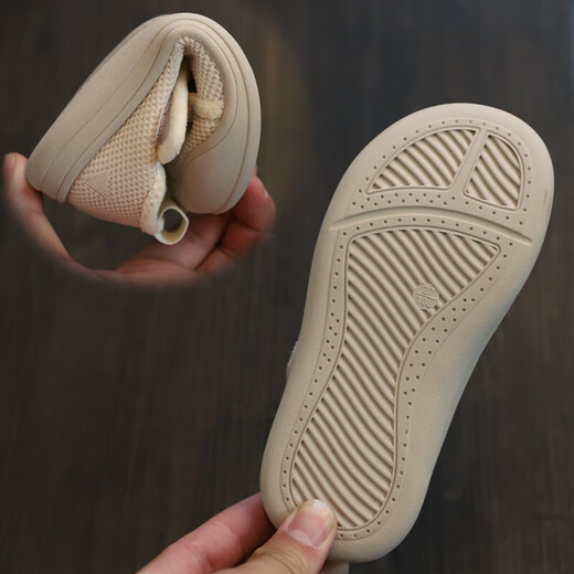 
Boys' second cotton shoes children's kindergarten indoor shoes children's shoes girls' shoes soft sole floor toddler shoes Ruiyang gray 6627 winter style two cotton size 29 shoes length about 18.3