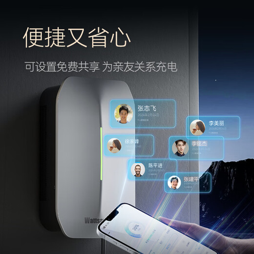 Wattsaving Energy Efficiency Electric DC Charging Pile 20kW New Energy Vehicle Fast Charging Pile Suitable for Weilai Ji Krypton World M9 BYD Han Qin PLUS Xiaopeng Xiaomi su7 Geely Xiangjie Light Luxury Sharing Edition - Wall-mounted Silver