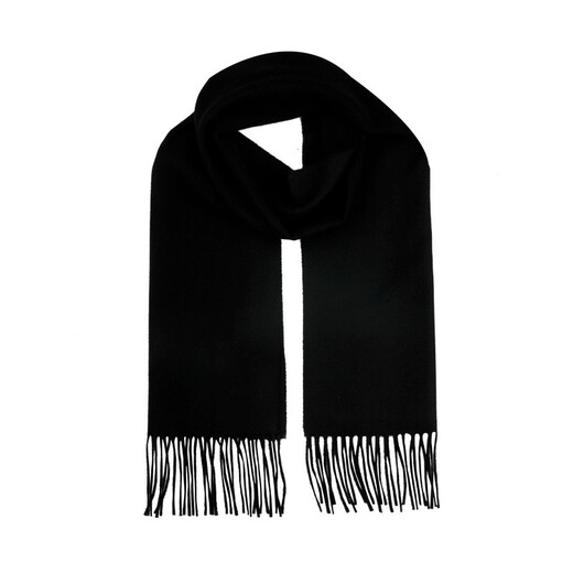 Directly supplied by MOSCHINO brand, embroidered tassel wool scarf, couple's scarf, same style for men and women, Women's Day birthday gift, black bear style