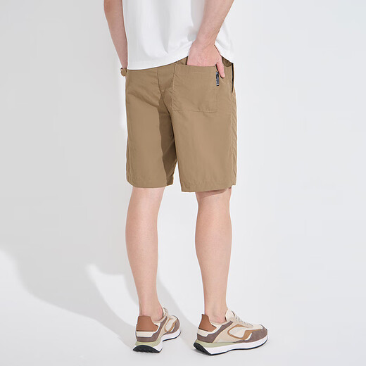 Danser avec le loup [pendante et anti-rides] pantalon décontracté texturé d'été pour short décontracté pour hommes 701 kaki 54 / xl