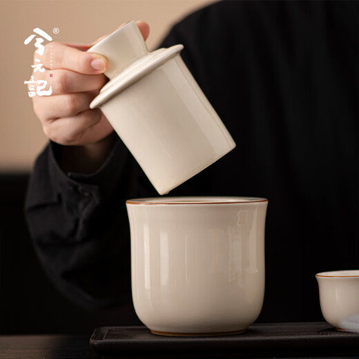 Xiyuanji wine warmer ceramic wine kettle half Jin Jin is equal to 0.5 kg. Household rice wine white wine warmer hot wine set as a New Year gift for dad. Herb gray Yuanyue wine warmer set