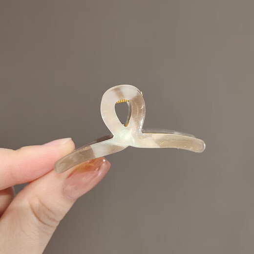 
Yonghongwang temperament small grab clip back of the head for women with half-tied shark clip broken hair clip hair clip hair clip headdress LY3878 grab clip - pink small square