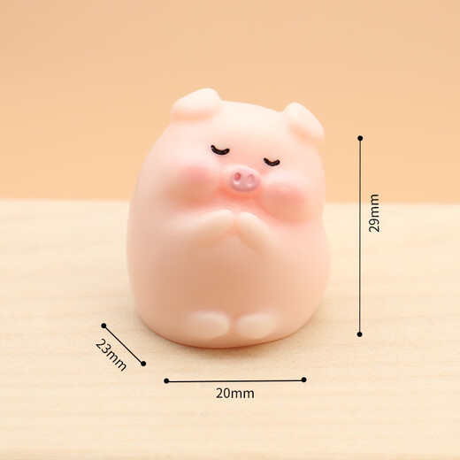 Pig resin small ornaments cartoon cute micro landscape simulation pig home mini handicraft car decoration side pig