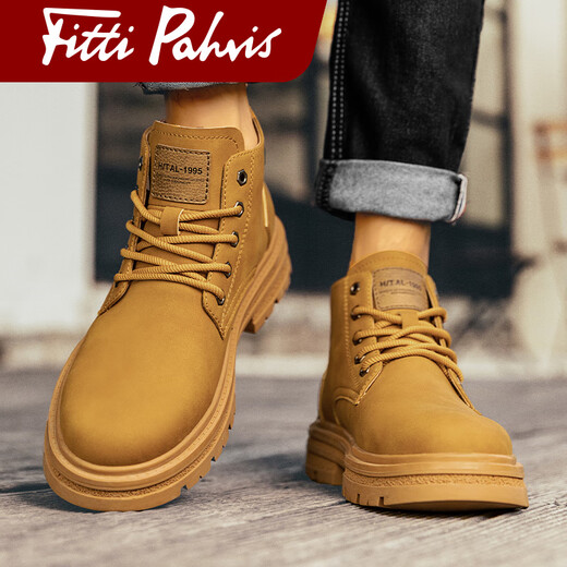 Fitti Pahris Luxury Luxury Martin Boots Men 2025 AUTOMNE NOUVELLE CHAUSSION DE TRAVAIL HAUTS HORTS BOOTS MENS BOOTS MENS BOOTS MENS BOOTS NON SLIP USE-RÉSISTANT ET RÉSISTANTS D'ODOR