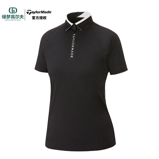 Taylormade TaylorMade golf clothing women's new summer short-sleeved POLO shirt golf lapel sports V95623 black S