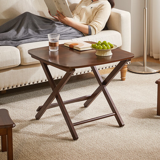 Jiayi solid wood folding table home dining table simple desk small dining table small apartment square table rental room outdoor portable table