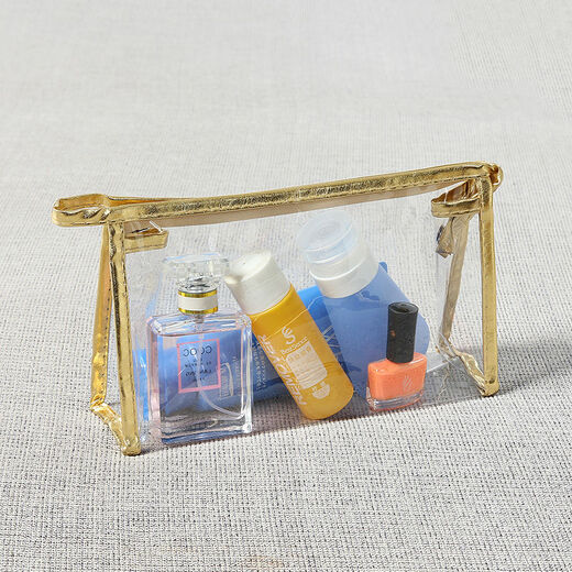 Cosmetic bag jelly transparent Korean large capacity small multi-functional portable simple waterproof toiletry bag storage bag silver medium size