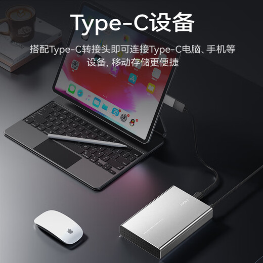忆捷（EAGET）移动硬盘大容量3TB硬盘企业级桌面存储 Type-C3.1接口 高速传输手机电脑通用3.5英寸4t/6t/10t/ 4TB企业级移动硬盘【金属款】