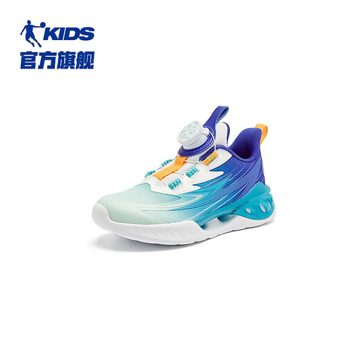 Jordan boys running shoes light speed children's version sneakers knob button children's shoes misty blue/smart blue 32