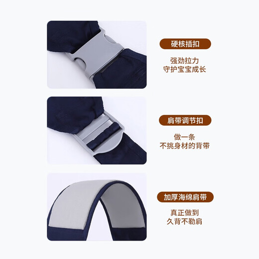 COOKSS 婴儿背带宝宝抱娃神器抱孩子新生儿大童1-3岁横前抱式简易透气 淡湖绿*透气款