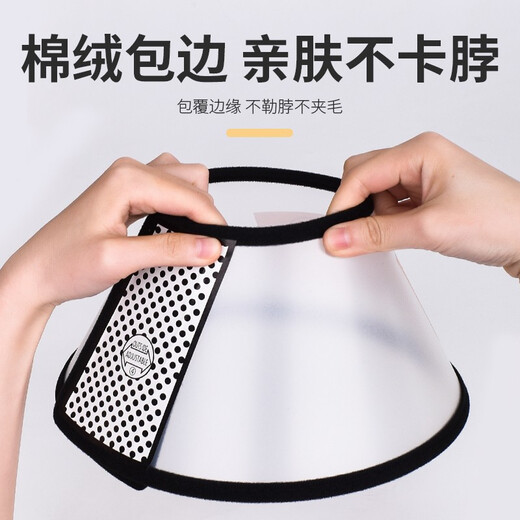 Qi Oh cat collar Elizabeth collar cat collar head cover anti-licking waterproof shame circle sterilized cat supplies No. 5 collar suitable for 6-10 Jin Jin equals 0.5 kg pet Elizabeth collar