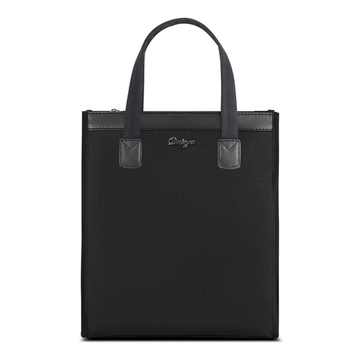 
Pinjia vertical tote bag briefcase large capacity file bag universal information storage bag professional customized training conference bag office handbag LH-6627 black (size: 300*360*130MM)