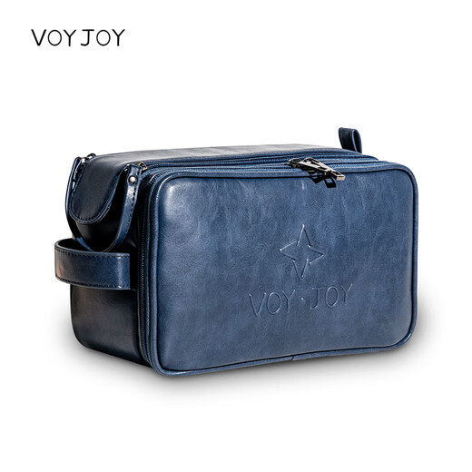 Wellide travel toiletry bag for men, high-end business trip, waterproof dry and wet separation storage bag, large capacity magnetic makeup bag, gentleman blue, waterproof, dirt-resistant and durable, dry and wet separation, partitioned storage, strong load-bearing