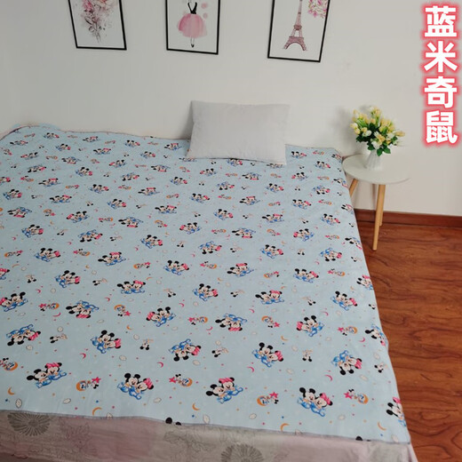 箐喻姨妈垫床上 大号婴儿隔尿防水透气超大隔尿床单宝宝尿布大人月经 花色随机发 200x180cm