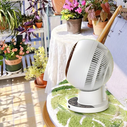 Sezze Japanese air circulation fan electric fan household smart desktop small fan mini turbine convection fan 360 shaking head turbo fan frequency conversion remote control energy-saving small fan DC-181 10 gears, up and down + left and right automatic shaking head