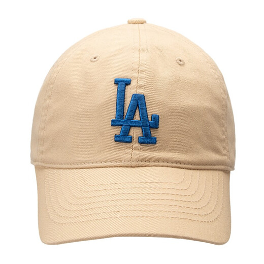 MLB official men's and women's hats soft top baseball cap casual baseball cap outdoor sports summer sun hat Chinese Valentine's Day gift Los Angeles Dodgers/Beige/66 One size F