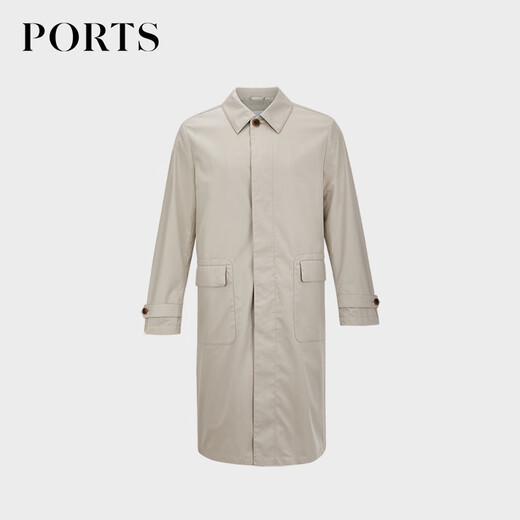 PORTS men's summer star same style long windbreaker warm windproof jacket MN8T006CWC009 off-white XL