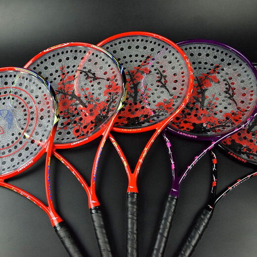 Ronning Professional Tai Chi Soft Racket Ensemble 168 Trou Full Carbone Débutors d'âge moyen et de fitness âgé 655 Surface de prise multi-trous de 168 trou Blossom Plum jaune rouge (ensemble)