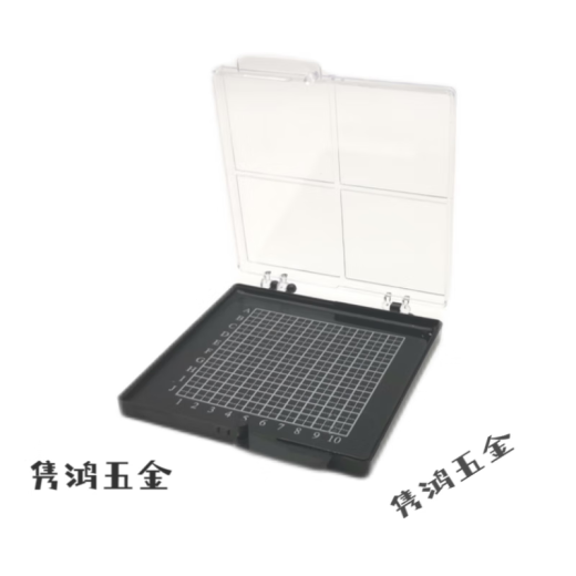 CLCEY自吸附硅片芯片存放盒样品晶片盒胶盒元器件储存运输盒高弹性膜盒 批发5510上透下黑30个默认低粘
