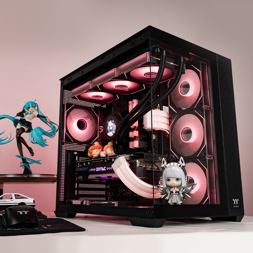 Thermaltake (Tt) Steel Shadow Transparent EX Ocean View Chassis Computer Host Black (ATX motherboard/Type-c/supports 360 water cooling/10 fan positions/4090 graphics card)