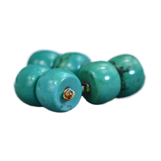 Henglijia Hubei original mine natural turquoise drum beads pair beads waist beads top beads set of cultural toys bodhi beads accessories diy No. 4