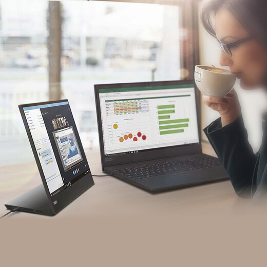 联想ThinkVision 15.6英寸便携显示器 IPS屏幕 轻薄设计外接笔记本电脑 低蓝光M15