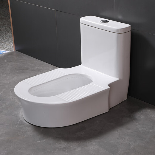 RONGJIE delivered to home toilet modified squat toilet ceramic squat water tank integrated squat toilet household toilet modification free platform digging table squat toilet 400mm hole spacing from the wall (without S bend)