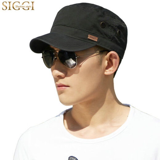 Chapeau Siggi printemps et d'été du chapeau plat en plein air du chapeau de baseball masculin chapeau soleil grand circonférence à la tête noire 61-63