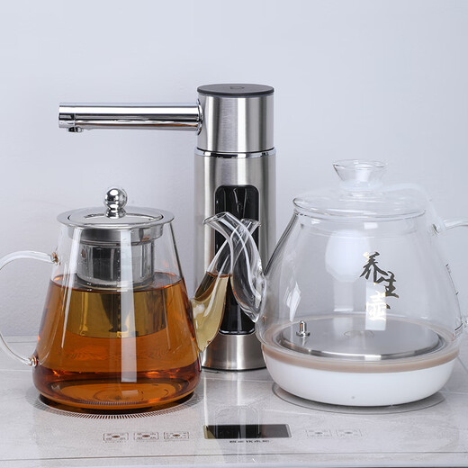 笛浪茶吧机家用全自动旋转水龙头新中式饮水机柜下置立式茶水柜餐边柜制冷加热两用一体茶吧机遥控新款 笛浪833轻奢三门款 温热