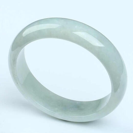 Xingting Burmese floating flower oil green jadeite (processed) bracelet ice type solid color straight circle imperial concubine jade bracelet girl jade bracelet No. 56