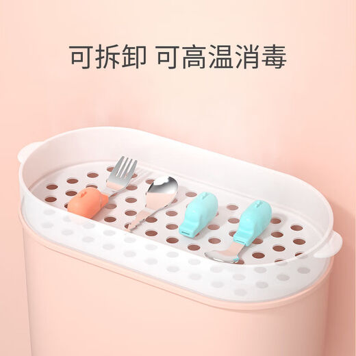 Chu Ge Quality 304 Spoon en acier inoxydable bébé apprend à manger la cuillère à poignée courte cuillère fourche de table de table