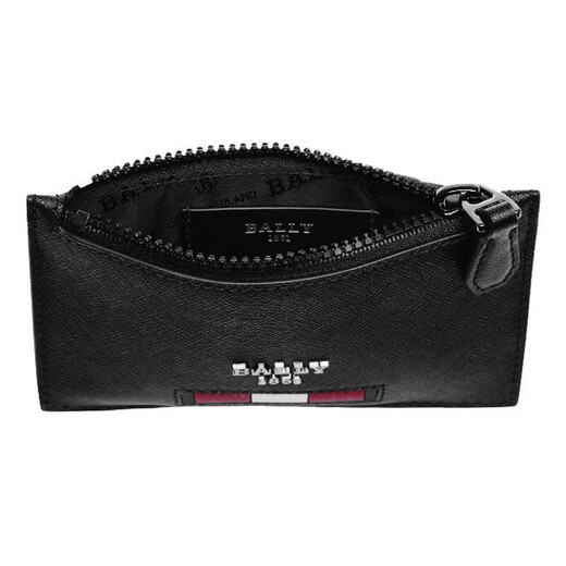 巴利（BALLY）男包皮革十字纹零钱包卡包6238943 BOCO BLK 黑色