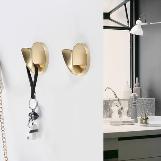 Fandiluo (fandiluo) new Chinese style gold hook single modern simple door back coat hook wardrobe clothes clothes hook light luxury wall hanging 825-Pearl gray small