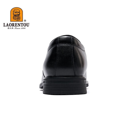 老人头（LAORENTOU）皮鞋男鞋商务正装鞋韩版休闲头层皮软底透气休闲鞋 110210 黑 42