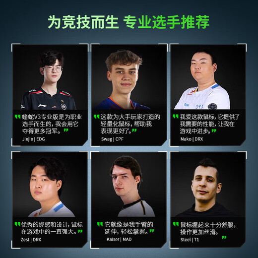 Razer Viper v3pro professionelle Version, kabellose 2,4-G-E-Sport-Gaming-Maus, leichte Maus, ergonomische, rückenvergrößernde Hühnermaus, Viper V3Pro+ kabelloser Empfänger, hautähnliche Maus, 8K-Empfänger