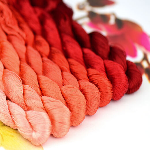 Other embroidery craftsmen No. 07 6A no-split no-twist mulberry velvet flower thread silk thread handmade materials directly brushed velvet no-split no twist No. 6 large branch