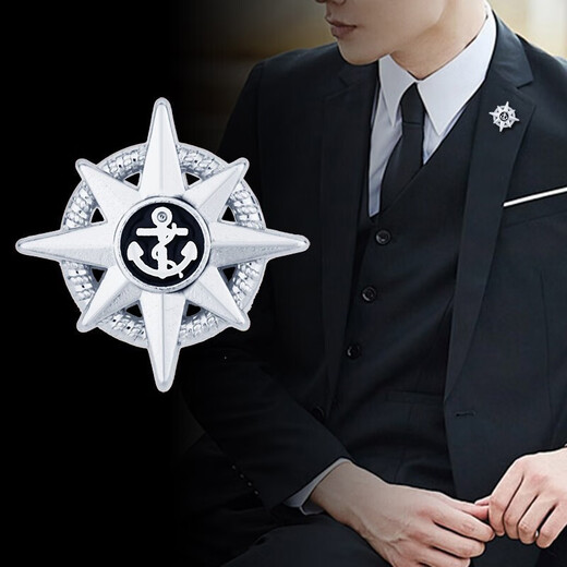 缔晶胸针生日礼物西装西服胸花大衣外套衣领配饰简约胸章送男朋友老公 快乐星球男士胸针（五件套）TL32