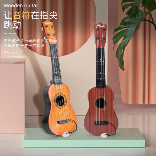 溥畔尤克里里女生23寸男初学者环保单板儿童小吉他入门碳素乌克丽丽 粉色 44cm国潮(赠送初学视频) 17英寸
