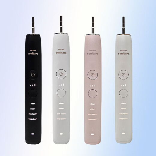 飞利浦PHILIPS电动牙刷HX9911/9912/9924钻石系智能声波震动原装正品情侣款礼物 HX991黑+杯充+替代刷头*4【无盒