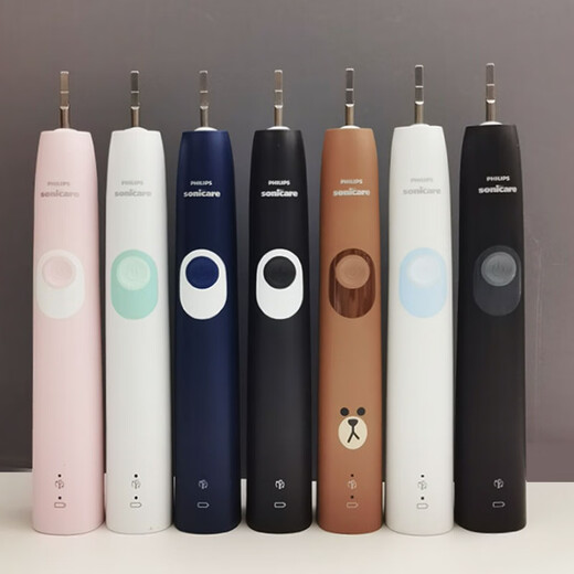 新安怡飞利浦电动牙刷成人6877HX682P全自动感应充电式声波震动智能9192 散瑕HX684A主机 绿白 送4刷头