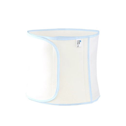 Cinturón abdominal postoperatorio, correa posparto, cinturón abdominal de algodón puro elástico para incisión y hernia para personas de mediana edad y ancianos, cinturón de cintura de doble uso para una sección cerebral uterina, nacimiento natural, estilo ultra delgado de color azul, tamaño promedio promedio