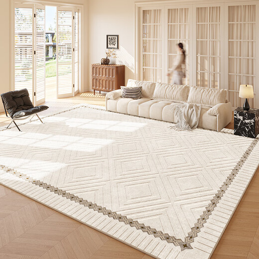 Flaocia Teppich Wohnzimmer [Falman Velvet] Französische Schlafzimmer-Nachttätigkeit kann gelöscht und wasserdichtes Haushaltsraumsofa Dicke Fuyun-15242 240 cm*360 cm [angepasst, ohne Rückkehr oder Ersatz]