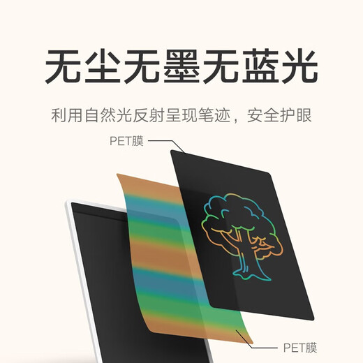 Kleine Xiaomi-LCD-Tafel, bunte Version, magnetischer Anti-Verlust-Stift mit Rutsche, bunte Linien, kein blaues Licht, farbiger LCD-Film, druckempfindliches Schreiben, sicherer Augenschutz, tragbar, langlebige Akkulaufzeit, kleine Xiaomi-LCD-Tafel, bunte Version 10 Zoll