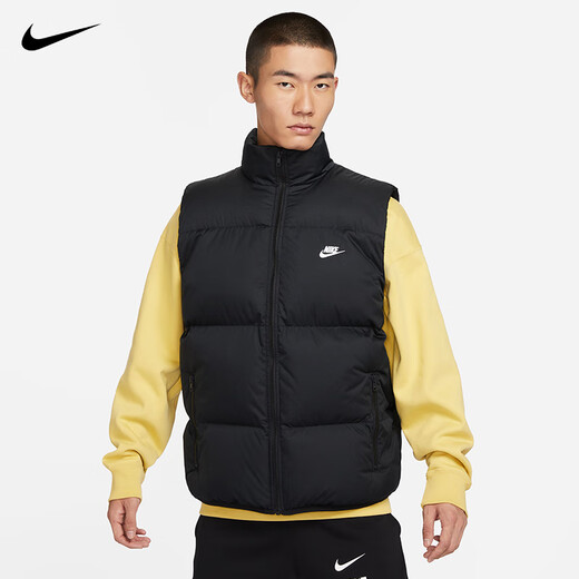 Nike nike coton gilet en coton masculin veste club chaud gilet gilet fb7374-010 noir m