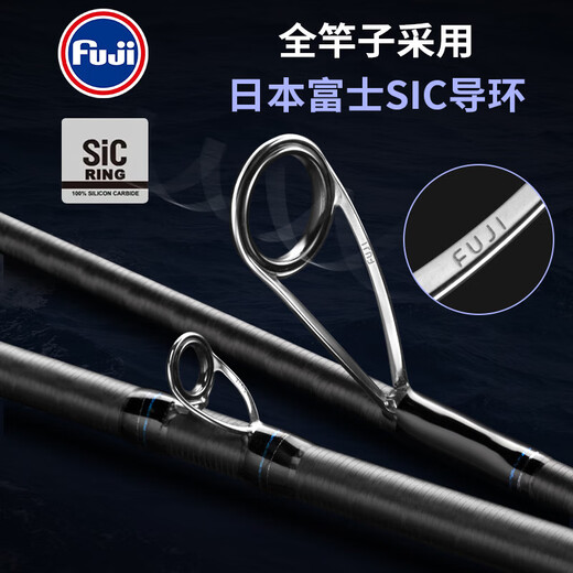 Rikaon Wild Dog Bluevior Blue viagra tige noire Black Pit Sea Catman Fish Insect Rod à long-take Competition Tail à pêche 2,03m / BVC682ML GABE